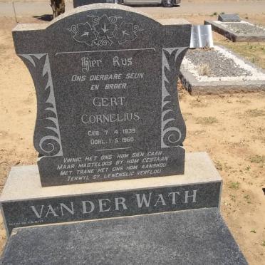 WATH Gert Cornelius, van der 1939-1960