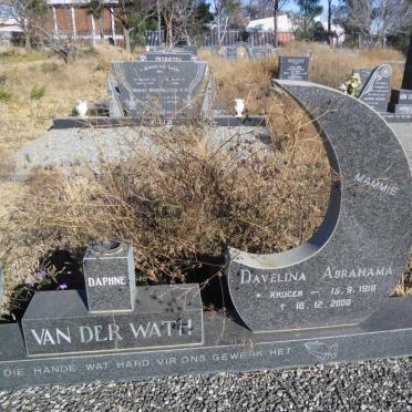 WATH Cornelius, van der 1918-1981 &amp; Davelina Abrahama KRUGER 1918-2000        