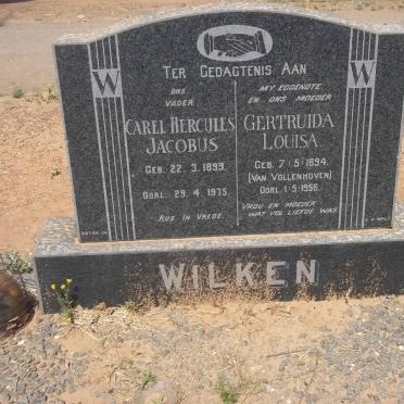 WILKEN Carel Hercules Jacobus 1899-1975 &amp; Gertruida Louisa VAN VOLLENHOVEN 1894-1956