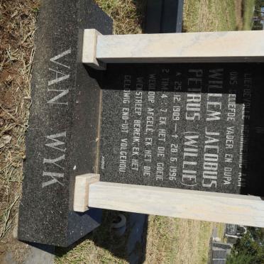 WYK Willem Jacobus Petrus, van 1909-1996