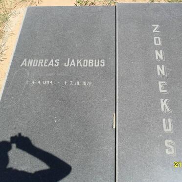 ZONNEKUS Andreas Jakobus 1904-1972