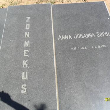 ZONNEKUS Anna Johanna Sophia 1905-1966