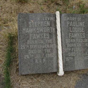 FAWKES Stephen Hawksworth 1878-1962 &amp; Pauline Louise RADLOFF 1881-1928