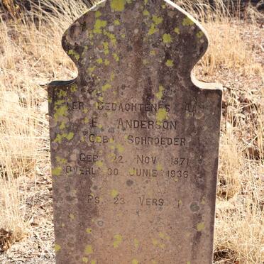 ANDERSON E. nee SCHROEDER 1871-1936