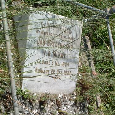 MERWE Jan Bredenkamp, v.d. 1894-1932