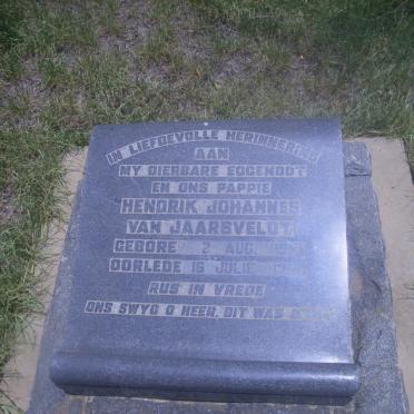 JAARSVELDT Hendrik Johannes 19??-19??