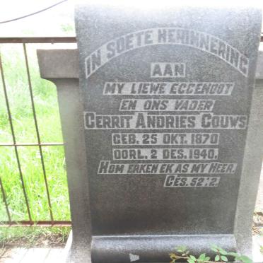 GOUWS Gerrit Andries 1870-1940