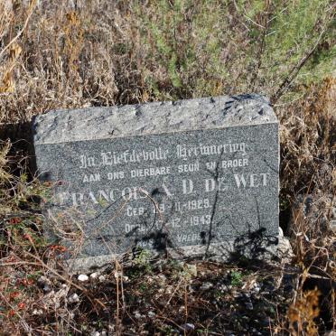 WET Francois A.D., de 1929-1943