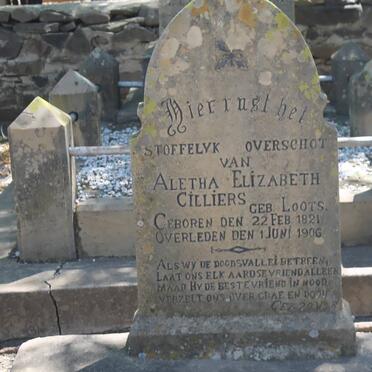 CILLIERS Aletha Elizabeth nee LOOTS 1821-1906