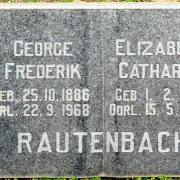 RAUTENBACH George Frederik 1886-1968 &amp; Elizabeth Catharina 1895-1944