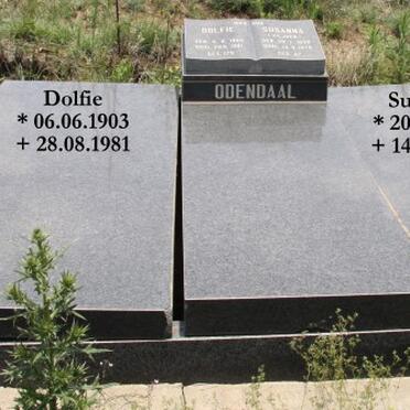 ODENDAAL Dolfie 1903-1981 &amp; Susanna 1908-1978 