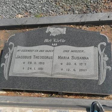 BREEDT Jacobus Theodorus 1915-1981 &amp; Maria Susanna 1917-2007