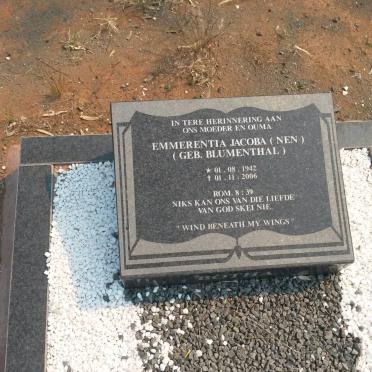 BOTHA Emmerentia Jacoba nee BLUMENTHAL 1942-2006
