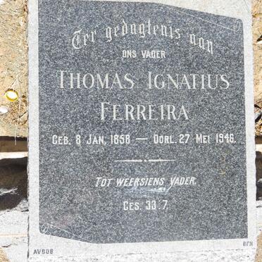 FERREIRA Thomas Ignatius 1858-1946