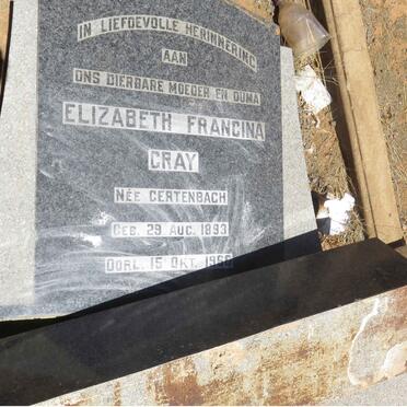 GRAY Elizabeth Francina nee GERTENBACH 1893-1966