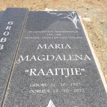 GROBBELAAR Wynand Frederik 1916-1986 &amp; Maria Magdalena 1923-2012