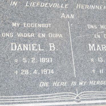 GROBBELAAR Daniel B. 1897-1974 &amp; Maria A. 1900-1981