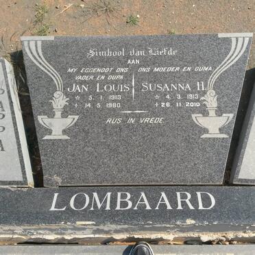 LOMBAARD Jan Louis 1913-1980 &amp; Susanna H. 1913-2010