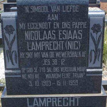 LAMPRECHT Nicolaas Esiaas 1903-1959