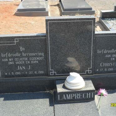 LAMPRECHT Jan J. 1916-1981 &amp; Christina H.B. 1916-1994