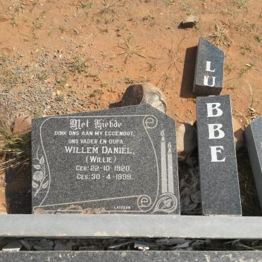 LUBBE Willem Daniël 1920-1999 &amp; Jeanette Hendrika VAN DER BERG 1923-2011