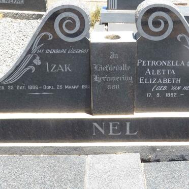 NEL Izak 1886-1961 &amp; Petronella Aletta Elizabeth VAN HEERDEN 1892-1981