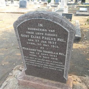 NEL Gert Elias Paulus 1837-1915 &amp; Margaretha Isabella 1841-1918