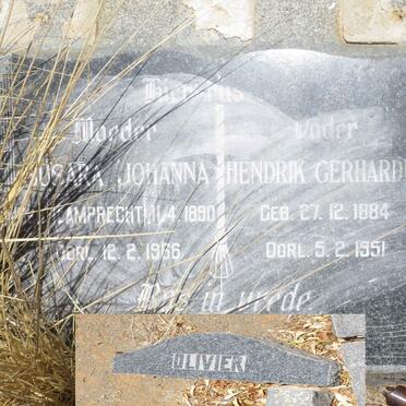 OLIVIER Hendrik Gerhardus 1884-1951 &amp; Susara Johanna LAMPRECHT 1890-1966