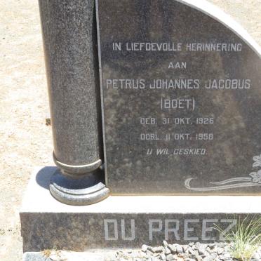 PREEZ Petrus Johannes Jacobus, du 1926-1958