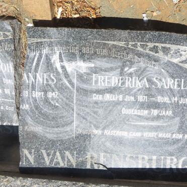 RENSBURG Theunis Johannes, Jansen van 1861-1947 &amp; Frederika Sarelina NEL 1871-1949