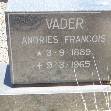 SCHOOR Andries Francois, van 1889-1965