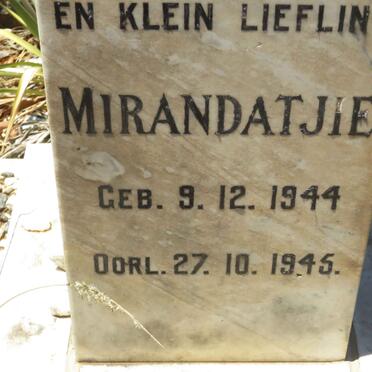 SWANEPOEL Hettie 1932-1943 :: SWANEPOEL Mirandatjie 1944-1945