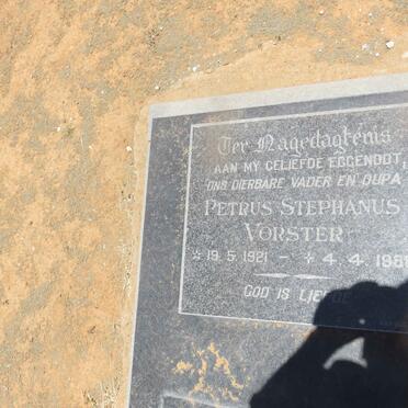 VORSTER Petrus Stephanus 1921-1988