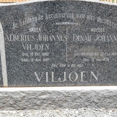 VILJOEN Albertus Johannes 1892-1947 &amp; Dinah Johanna CLAASSENS 1899-1978