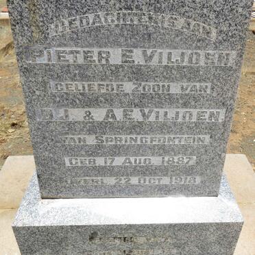 VILJOEN Pieter E. 1887-1918