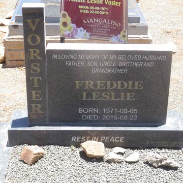 VORSTER Freddie Leslie 1971-2015