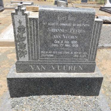 VUUREN Johannes Petrus, van 1892-1939