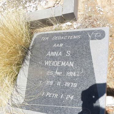 WEIDEMAN Anna S. 1914-1978