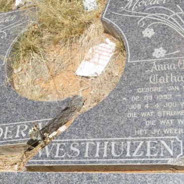 WESTHUIZEN Johan Grimbeeck, van der 1952- &amp; Anna Catharina VAN STRAATEN 1953-1988