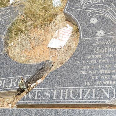 WESTHUIZEN Johan Grimbeeck, van der 1952- &amp; Anna Catharina VAN STRAATEN 1953-1988