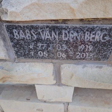 BERG Babs, van den 1919-2013