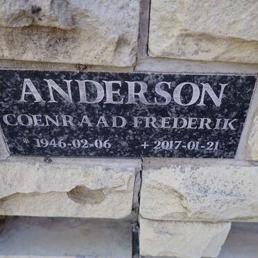 ANDERSON Coenraad Frederik 1946-2017