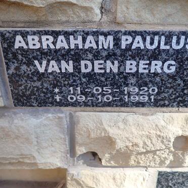 BERG Abraham Paulus, van den 1920-1991
