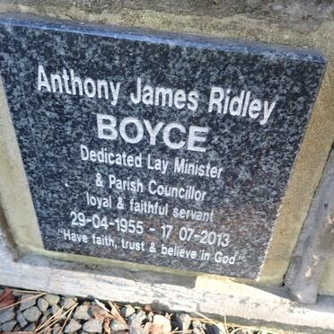 BOYCE Anthony James Ridley 1955-2013