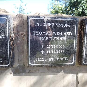 BARTLEMAN Thomas Wishard 1907-1977