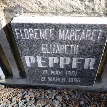 PEPPER Florence Margaret Elizabeth 1901-1996
