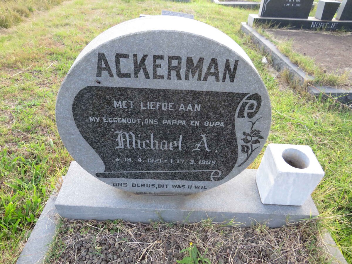 ACKERMAN Michael A. 1921-1989