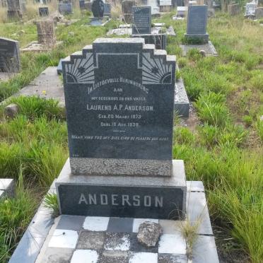 ANDERSON Laurens A.P. 1873-1938