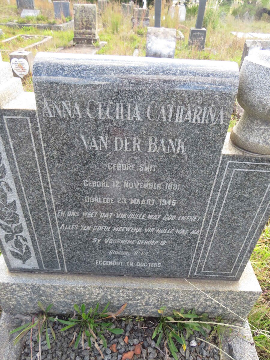 BANK Anna Cecilia Catharina, van der nee SMIT 1891-1945