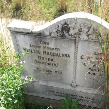 BOTHA Christoffel Jacobus Lodewikus 1855-1944 &amp; Heiltje Magdalena KOEKEMOER -1932 _1